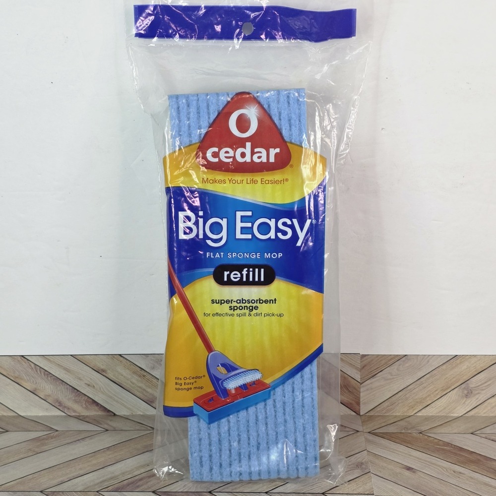 O-Cedar Big Easy Flat Sponge Mop Refill  Discontinued New Sealed